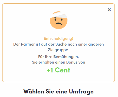 Spartanien Umfrage – nicht für die Zielgruppe qualifiziert